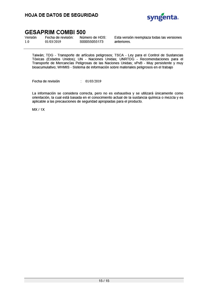 GESAPRIM COMBI 500FW - BOTELLA 1L