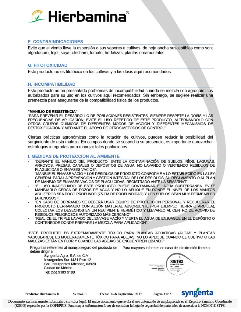 HIERBAMINA - BOTELLA 1L
