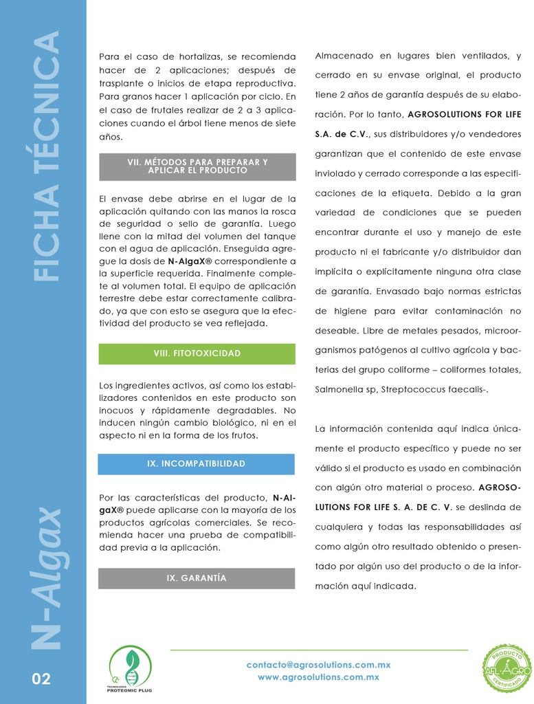 Mejorador N-Algax - 500ml