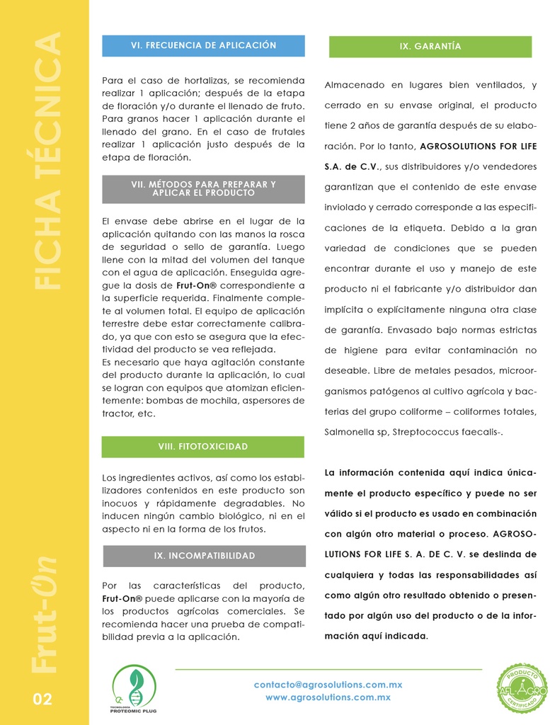 Estimulante Frut-On - 20L