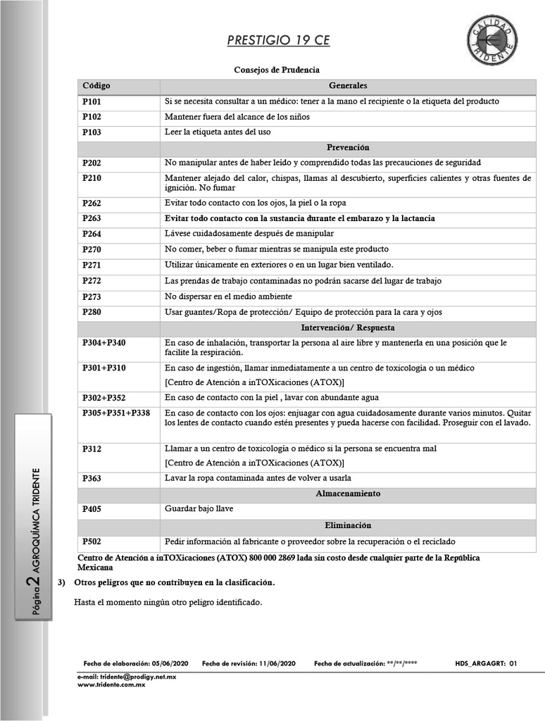 Prestigio 19CE !NO TOMAR! (Benzoato de Emanectina) - 1L