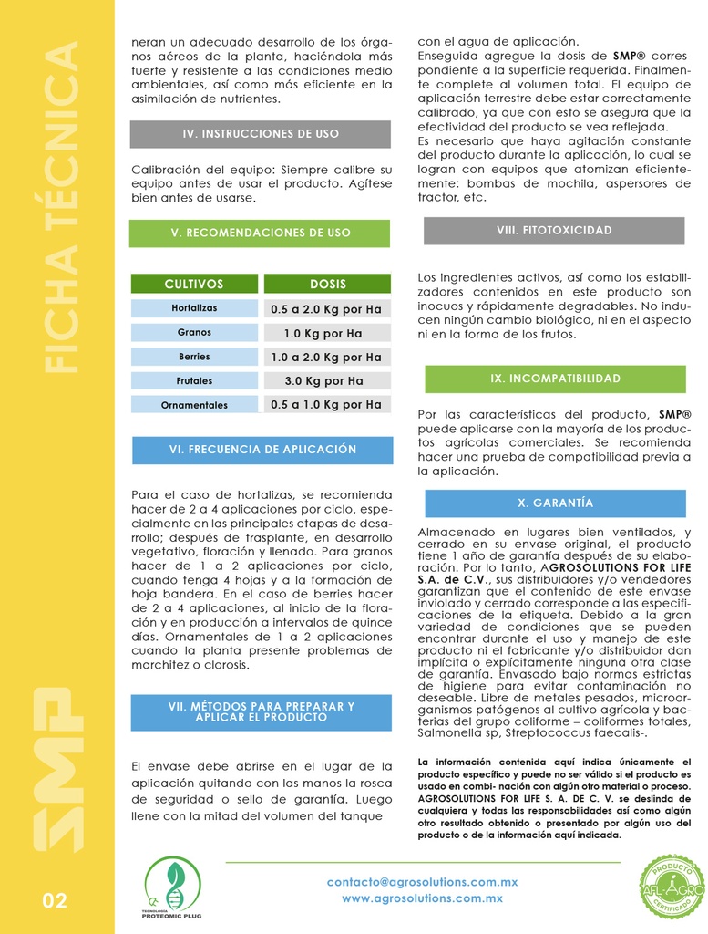 SMP Bioestimulante Solido - 10kg