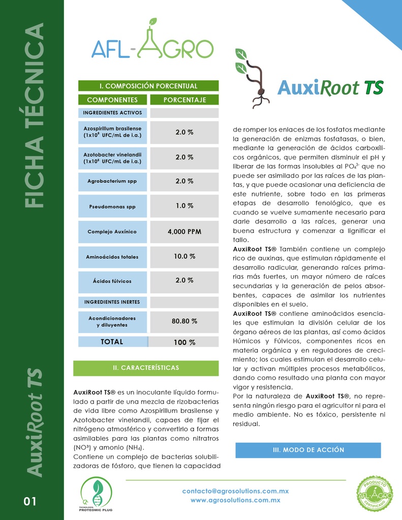 AUXIROOT TS - BOTELLA 1 L