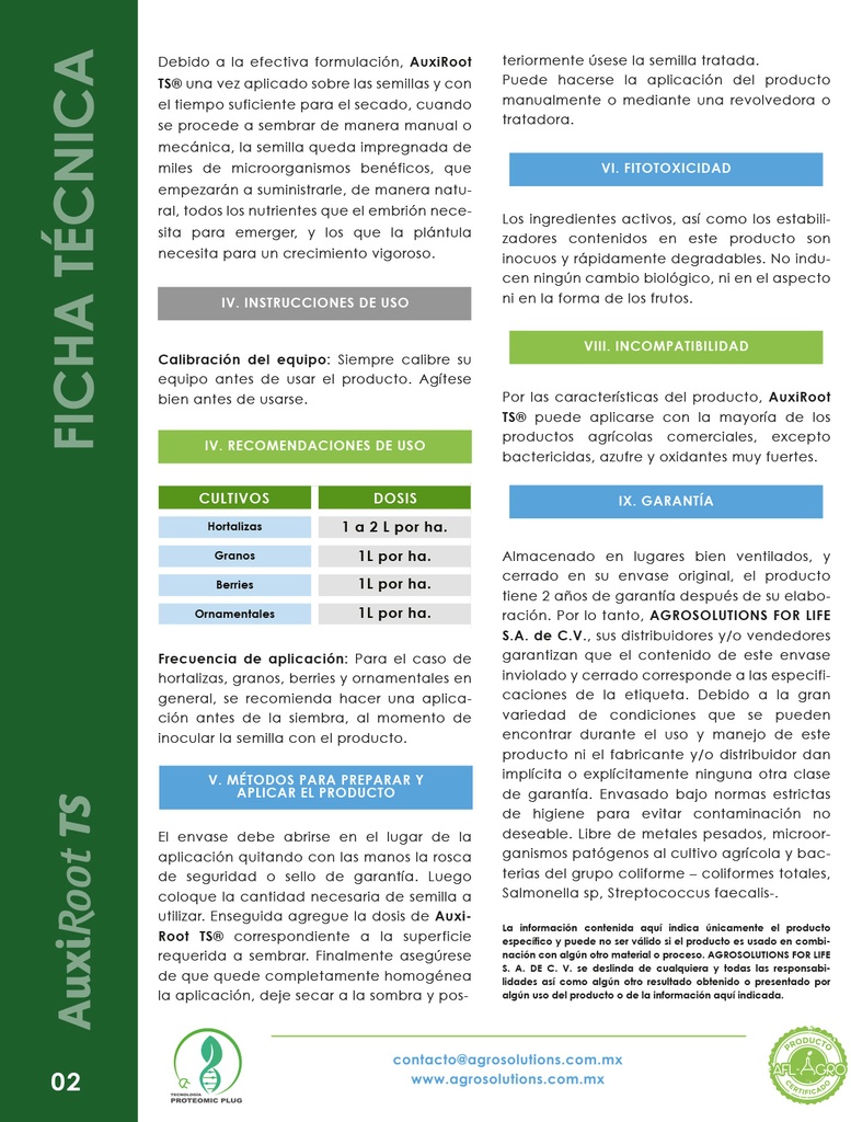 AUXIROOT TS - BOTELLA 1 L