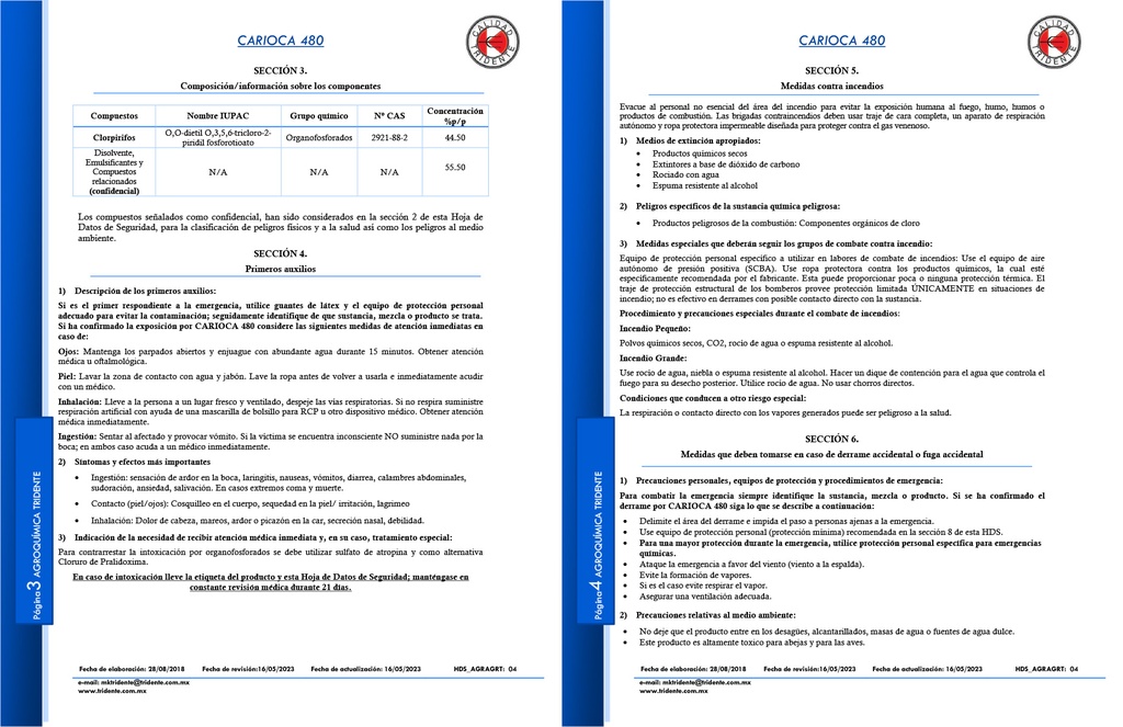 Carioca 480 (Clorpirifos) - 950ml