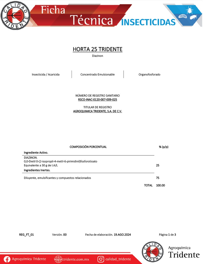 Horta 25 (Diazinon) - 250ml