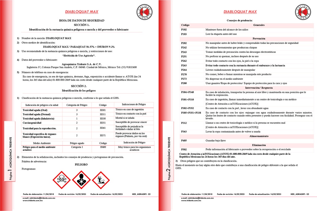 Diabloquat Max (Paraquat+Diuron) - 900ml