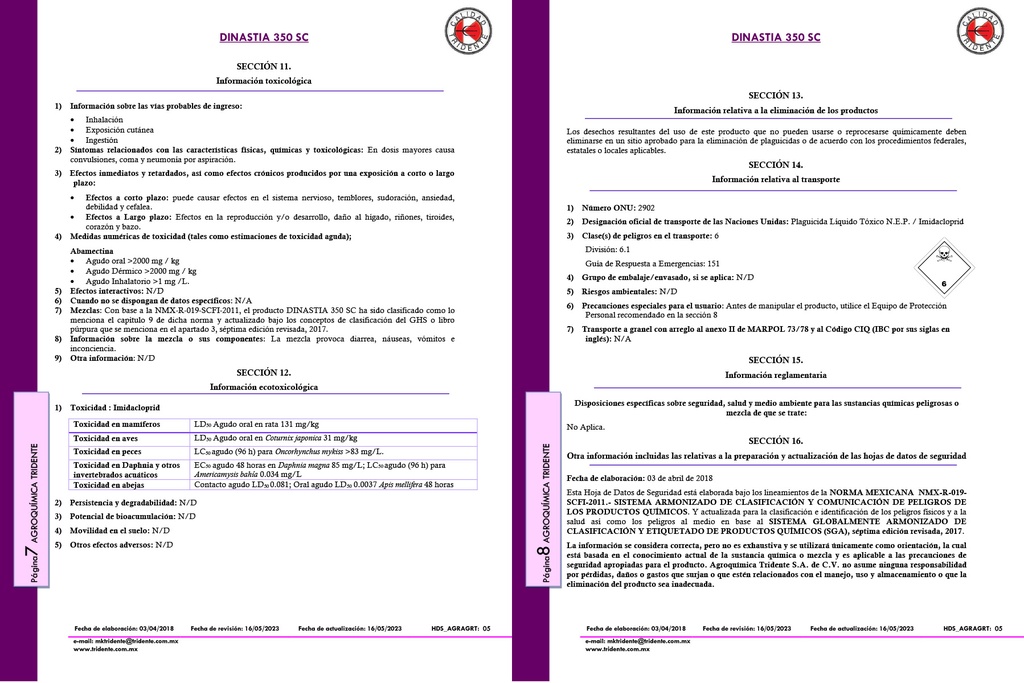 Dinastia 350SC (Imidacloprid) - 200ml