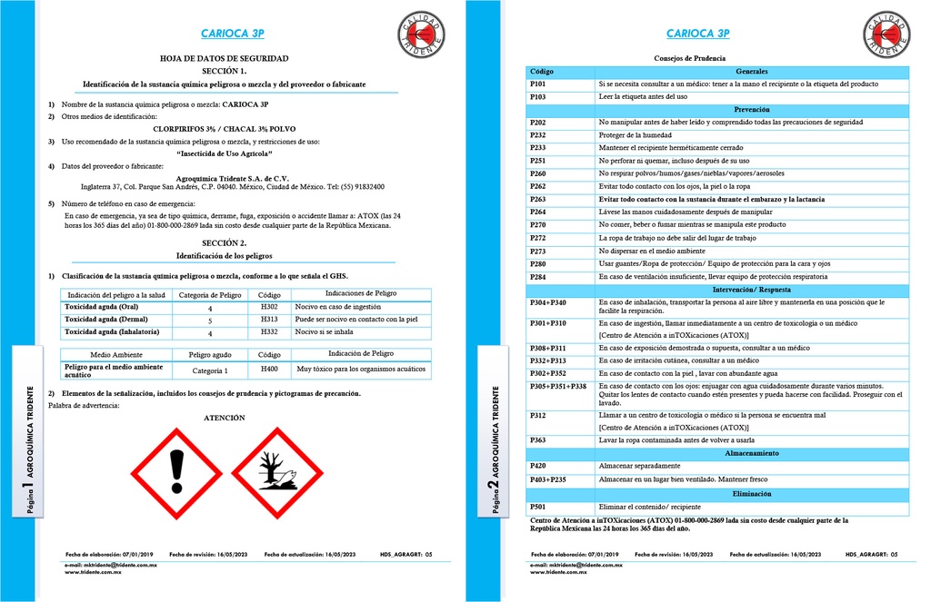 Carioca 3P (Clorpirifos) - 20kg