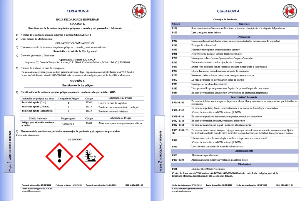 Cereation 4% (Malation) - 20kg