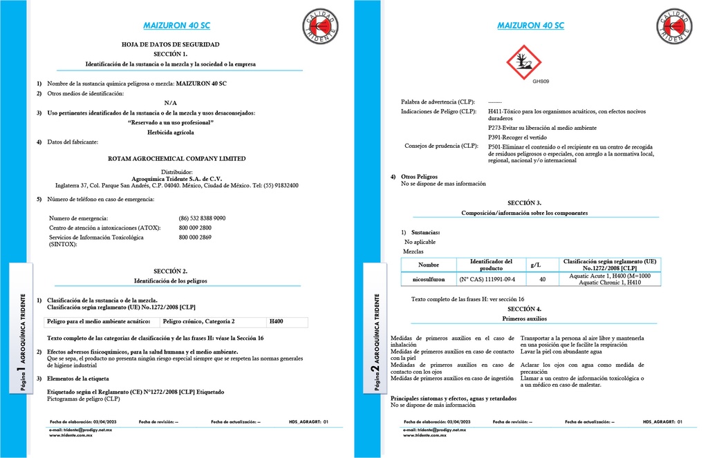 Maizuron (Nicosulfuron) - 950ml