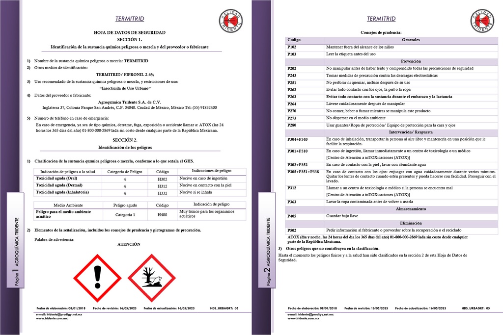 Termitrid Urbano (Fipronil) - 250ml