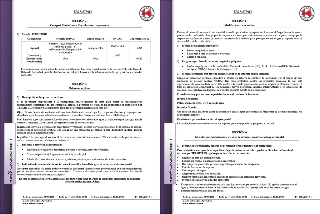 Termitrid Urbano (Fipronil) - 250ml