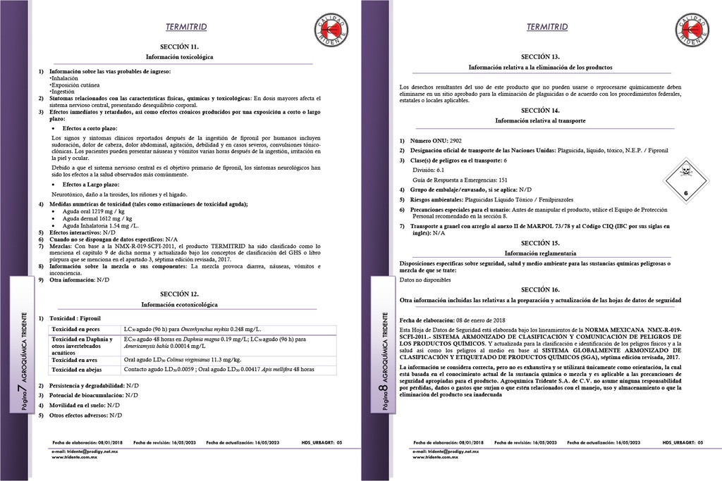 Termitrid Urbano (Fipronil) - 250ml