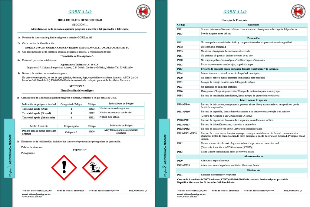 Gorila 240 CE (Oxifluorfen) - 1L
