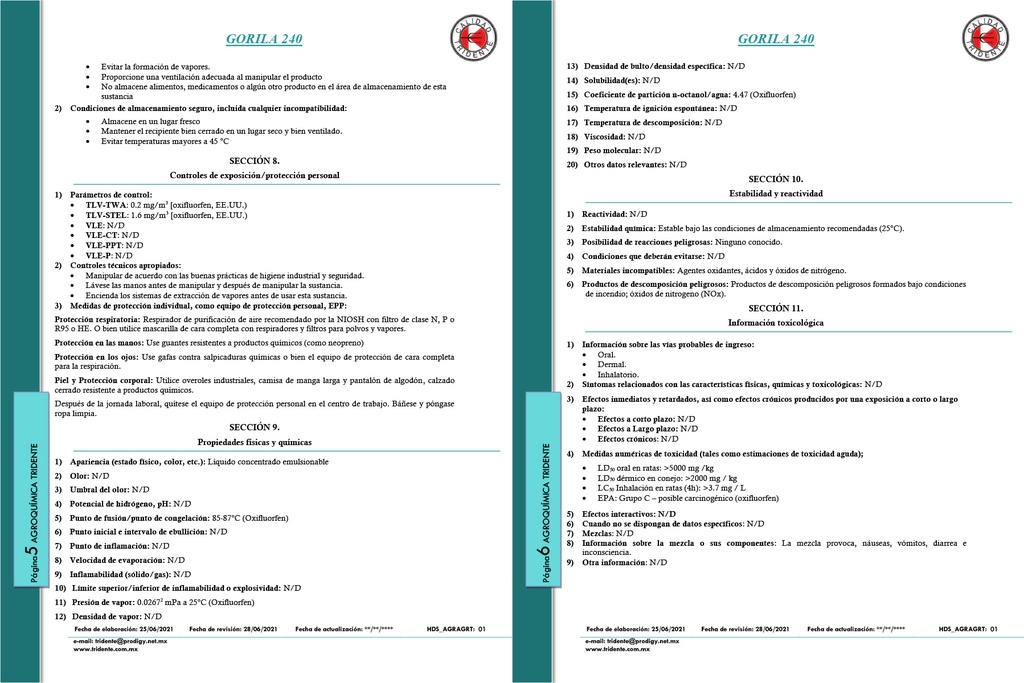 Gorila 240 CE (Oxifluorfen) - 1L