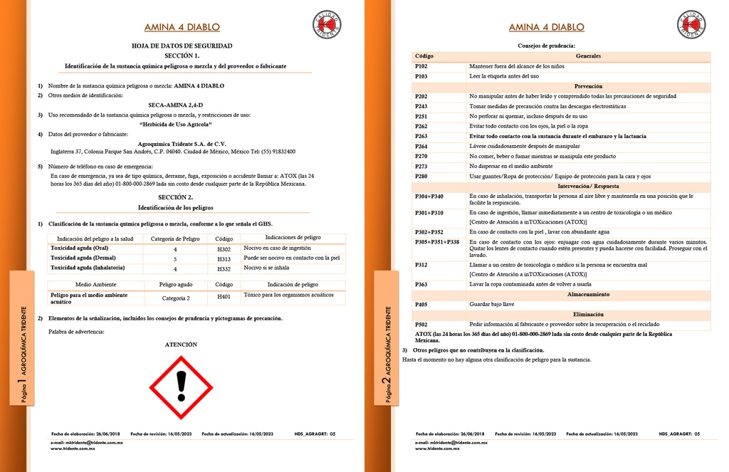 Amina 4 Diablo (2,4-D) - 960ml