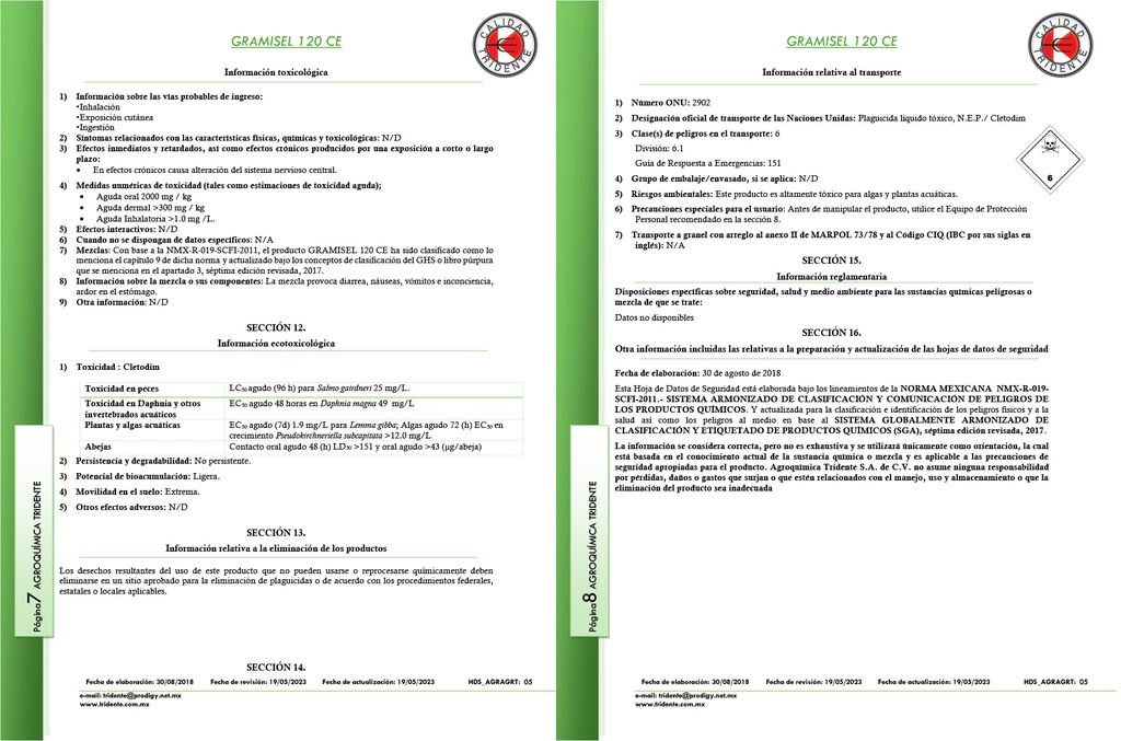Gramisel 120CE (Cletodime) - 500ml