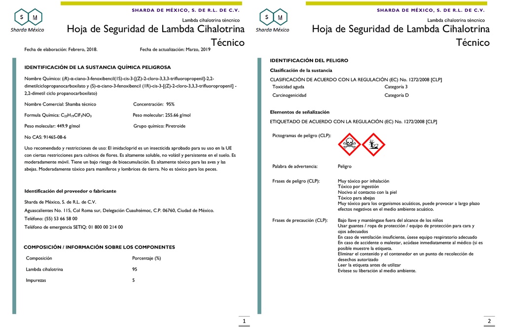 Shambda 50 (Lambda Cyhalothrin 50SC) - 1L