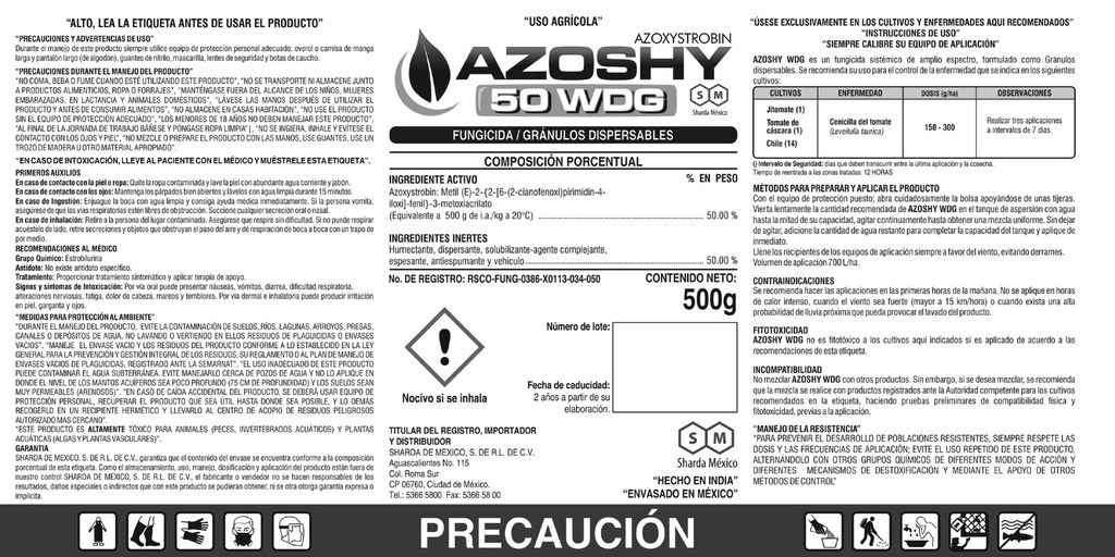 Azoshy WDG (Azoxystrobin 50%) - 500gr