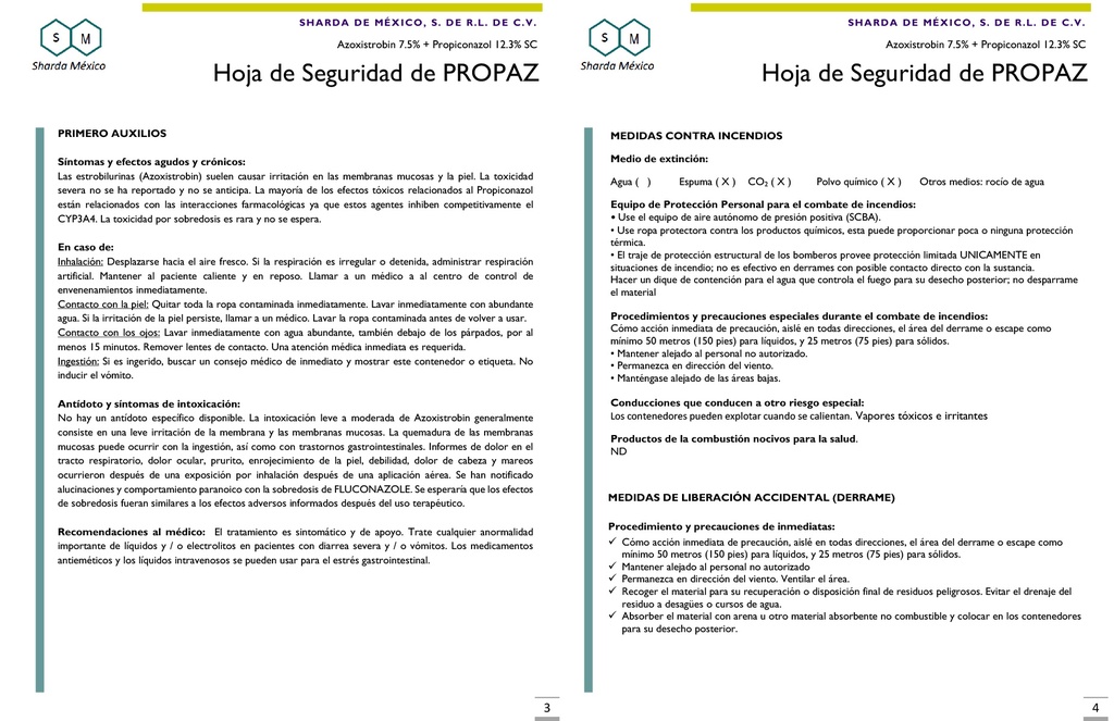 Propaz (Azoxystrobin 7.5% + Propiconazol 12.3%) - 800ml
