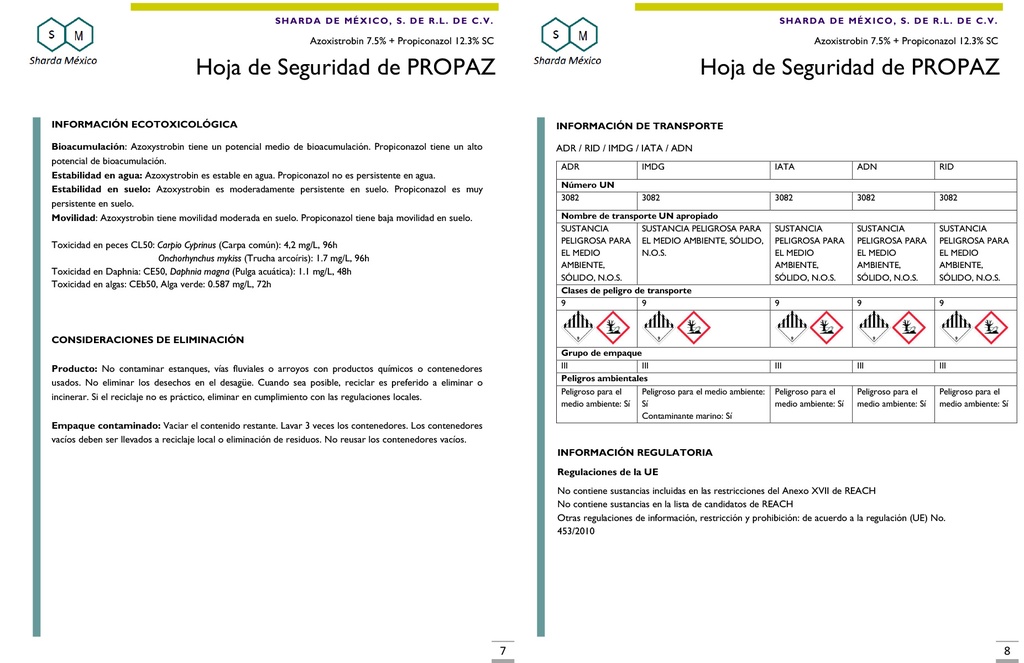 Propaz (Azoxystrobin 7.5% + Propiconazol 12.3%) - 800ml