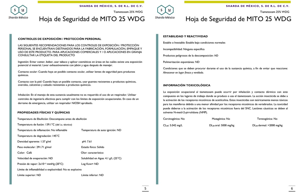 Mito 25 WG (Tiametoxam 25%) - 600gr