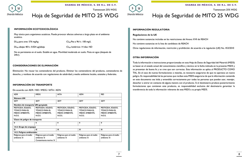 Mito 25 WG (Tiametoxam 25%) - 600gr