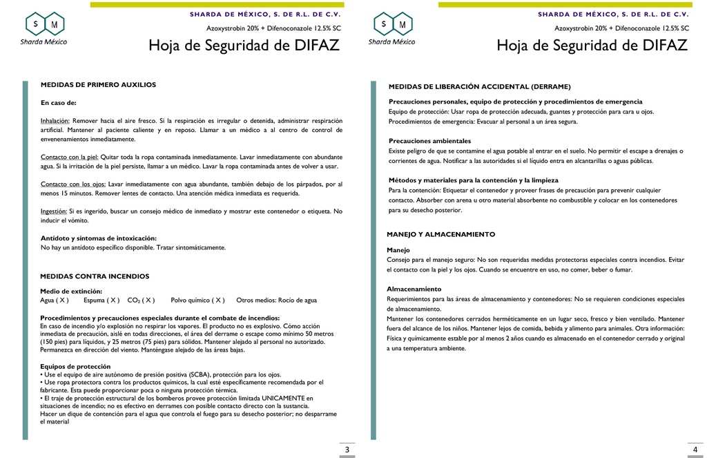 Difaz (Azoxistrobin 20% + Difenoconazole 12.5% SC) - 1L