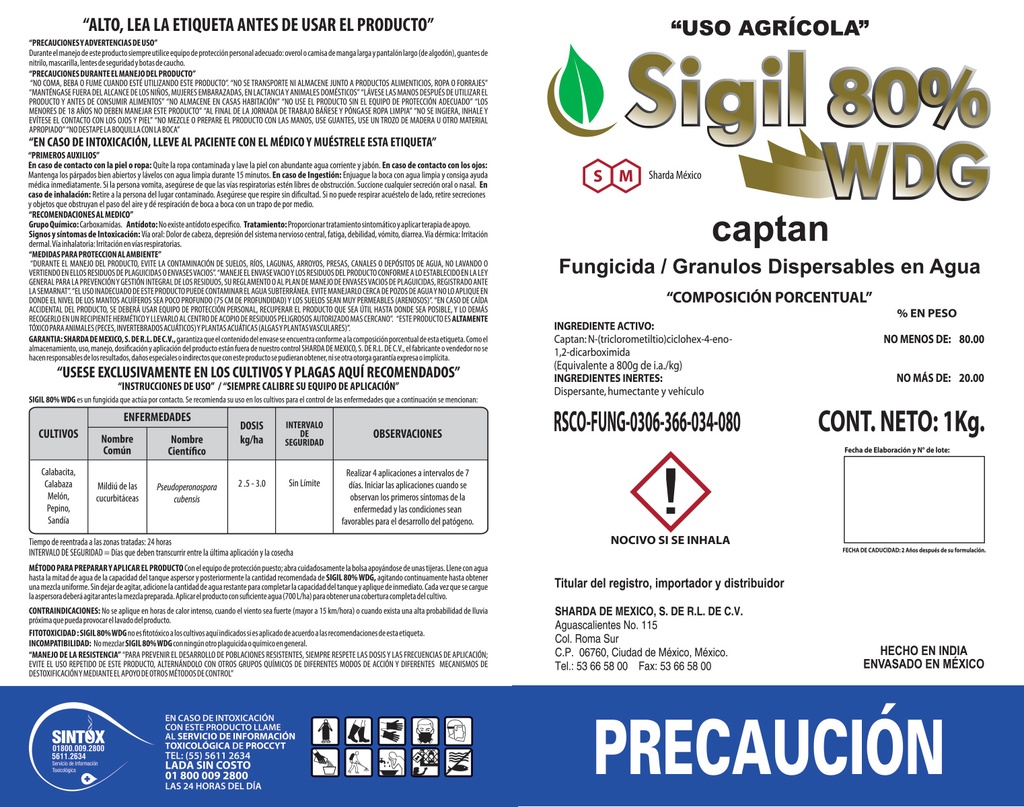 Sigil (Captan 80% WDG) - 1kg