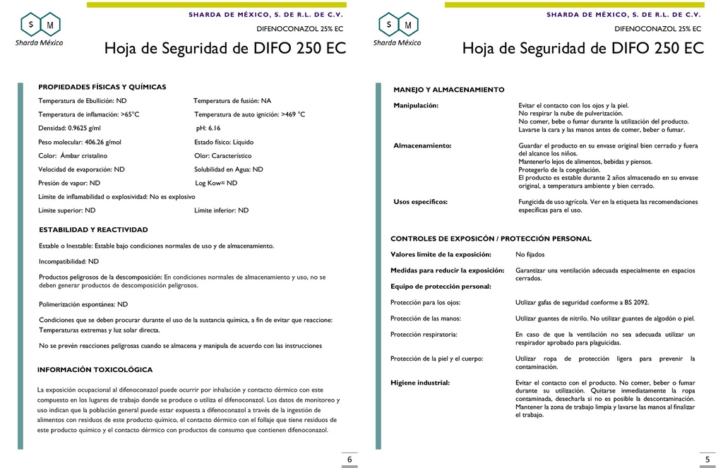 Difo 250EC (Difenconazole 25% EC) - 1L