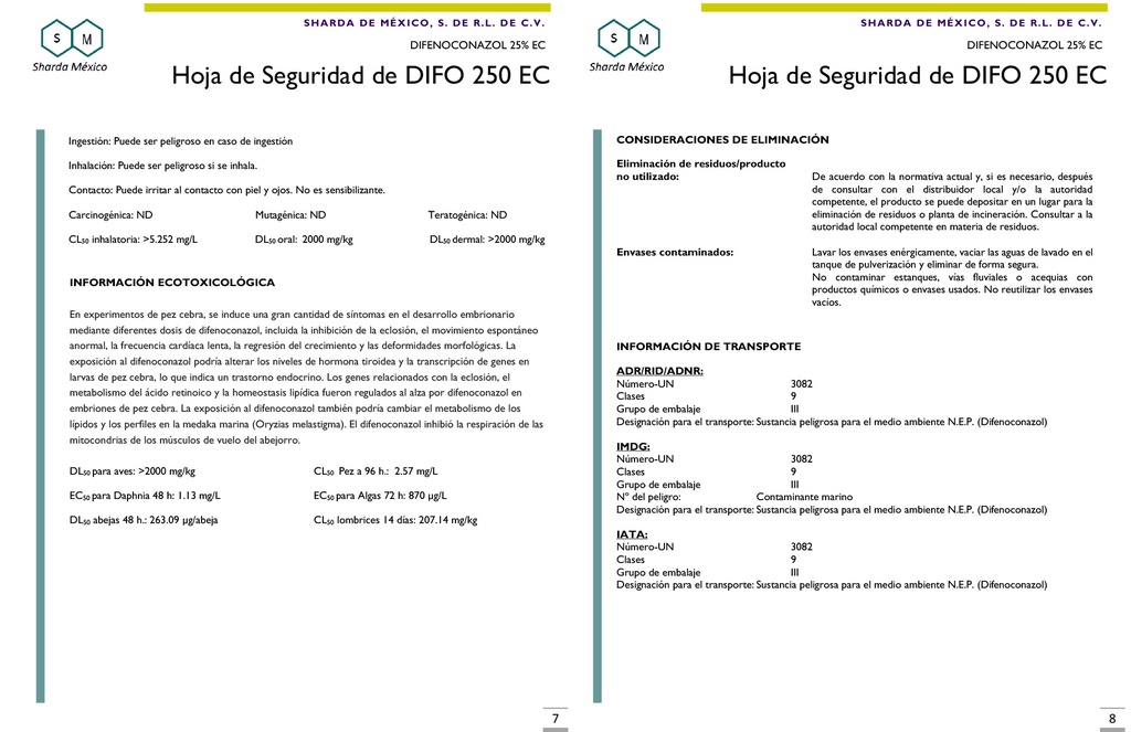 Difo 250EC (Difenconazole 25% EC) - 1L