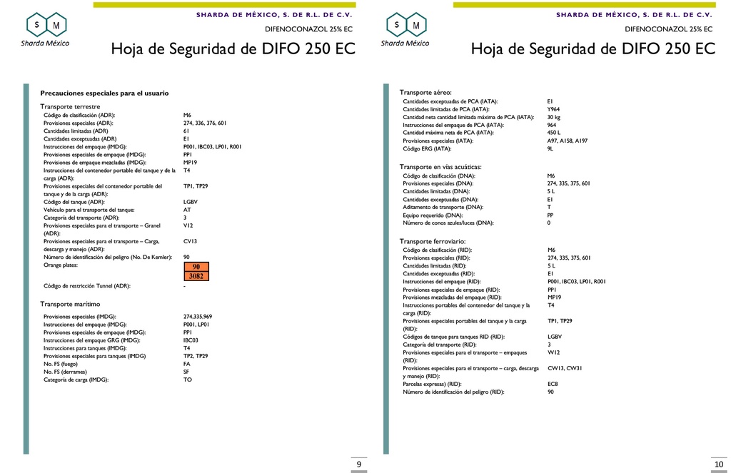 Difo 250EC (Difenconazole 25% EC) - 1L