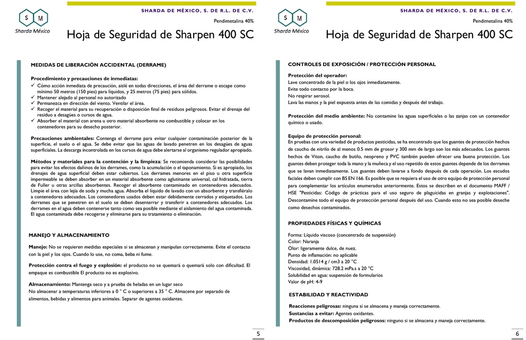 Sharpen (Pendimethalin 40% SC) - 5L