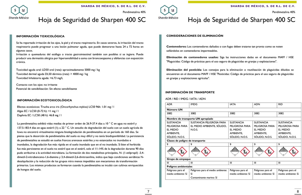 Sharpen (Pendimethalin 40% SC) - 5L