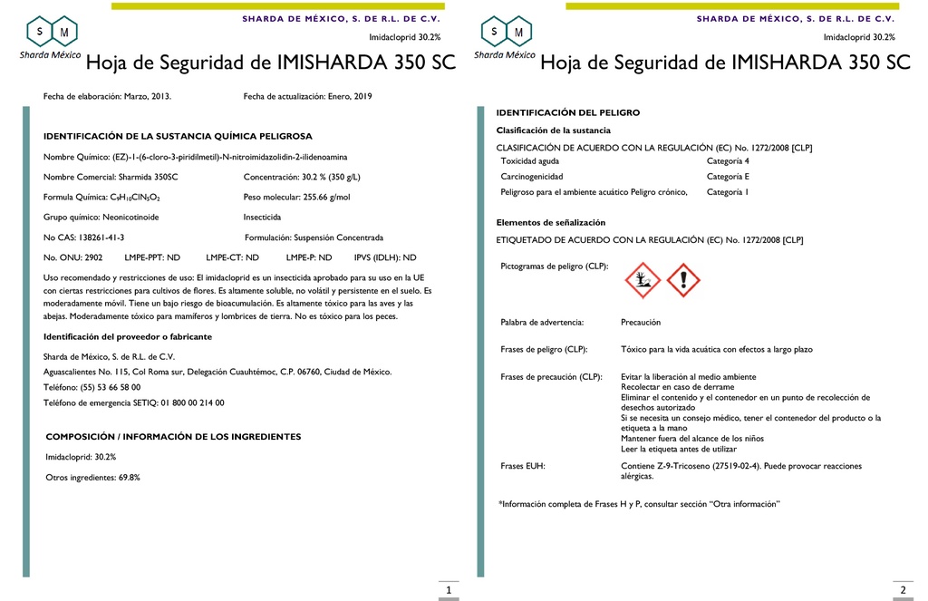 Imisharda 350 (Imidacloprid 35% SC) - 1L