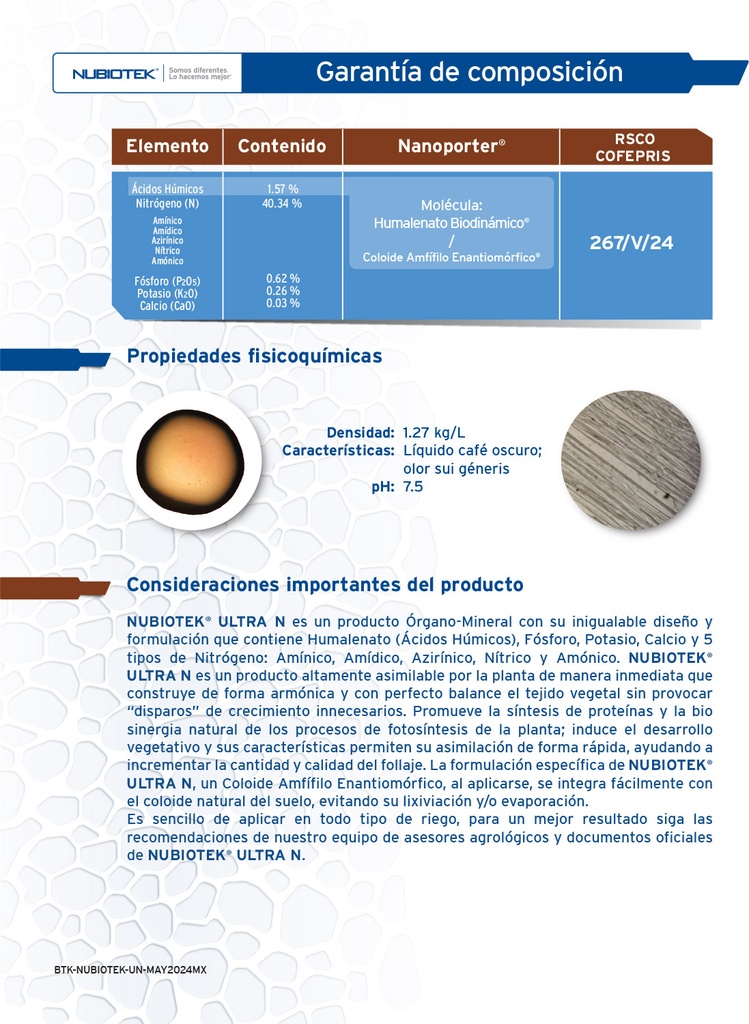 ULTRA NUBIOTEK N - GARRAFA 5 L