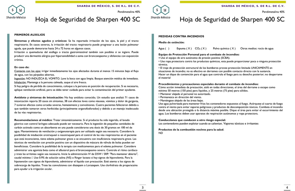Sharpen (Pendimethalin 40% SC) - 1L