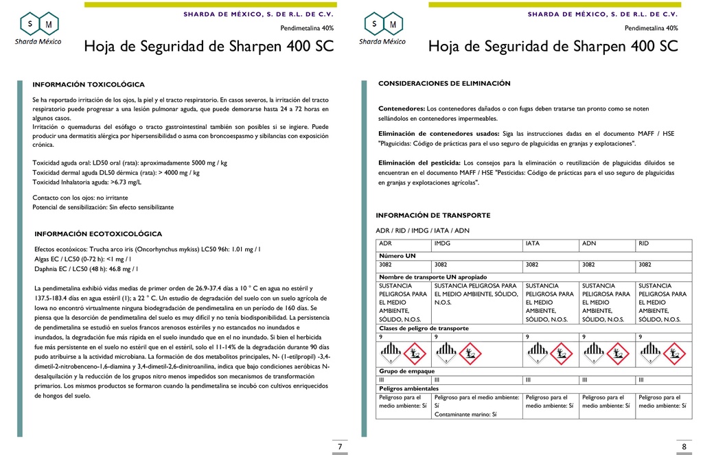 Sharpen (Pendimethalin 40% SC) - 1L