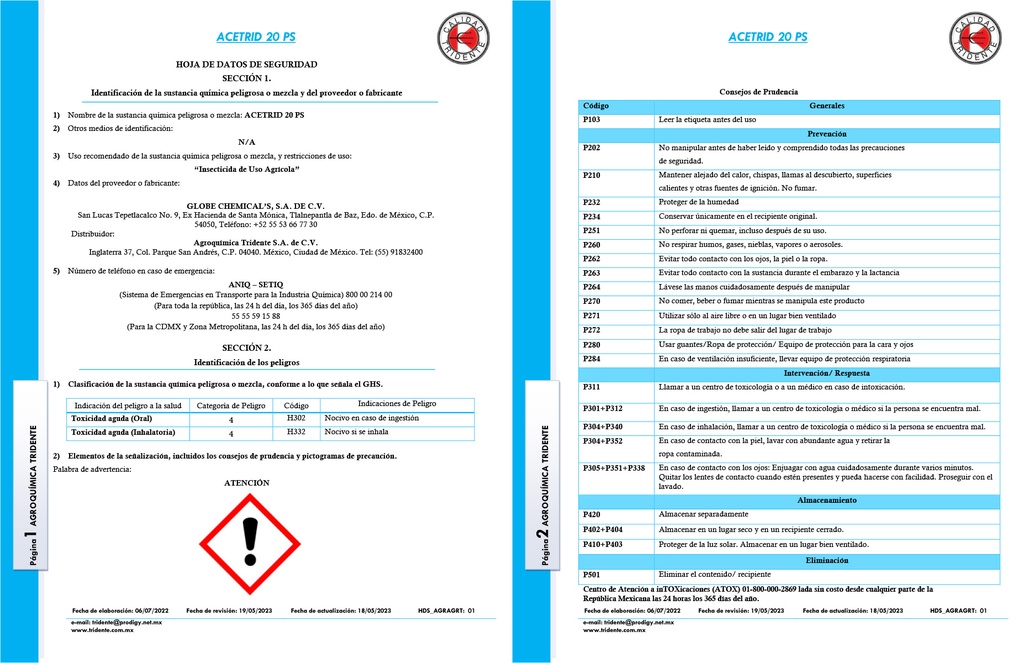 ACETRID 20 PS (ACETAMIPRID) - 200 GR