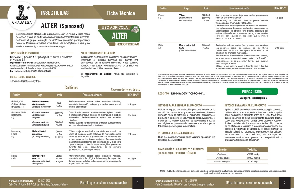 ALTER (SPINOSAD) - 1L