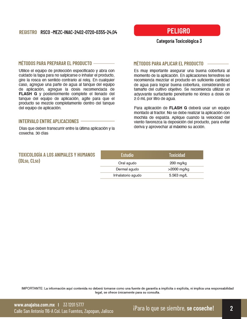 FLASH G (SULFOXAFLOR + LAMDA CYHALOTRINA) - 250ML