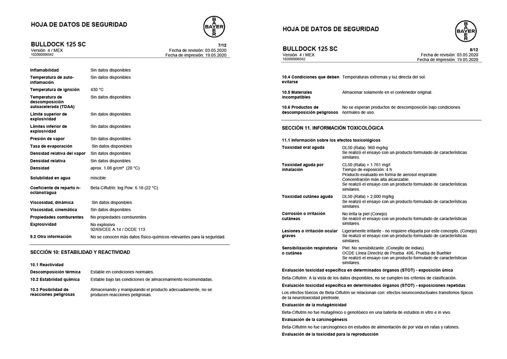 BULLDOCK (BETACYFLUTRIN) - 1L