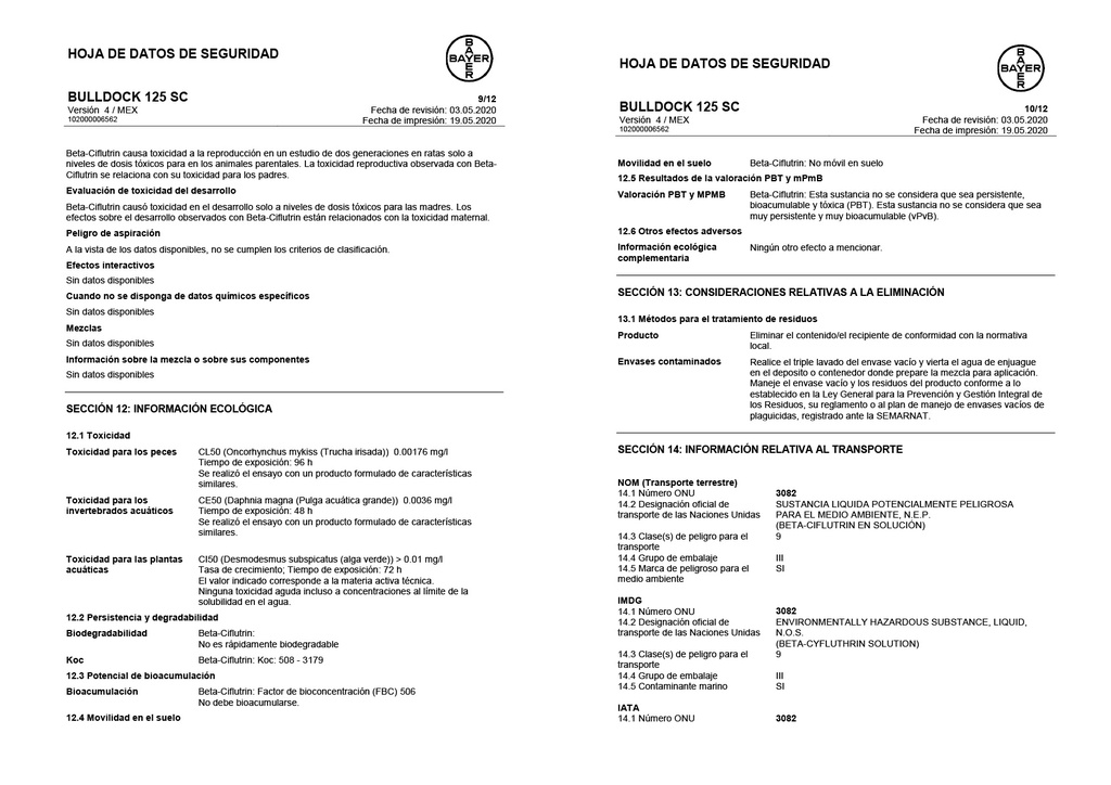 BULLDOCK (BETACYFLUTRIN) - 1L