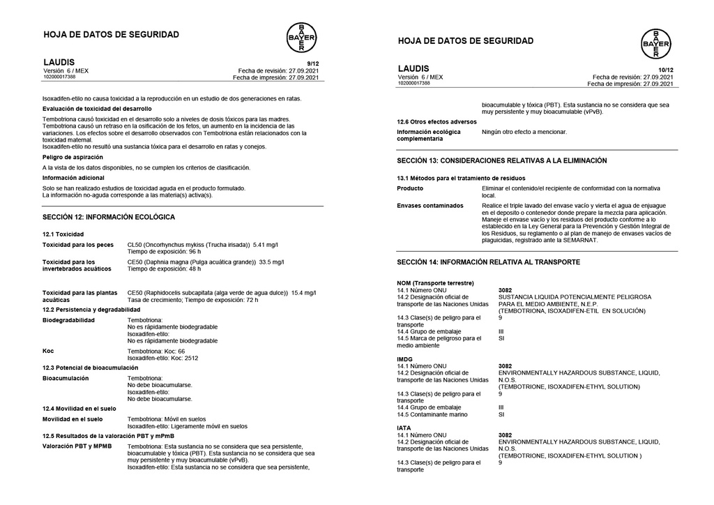 LAUDIS (TEMBOTRIONE) - KIT (300ML+1L)