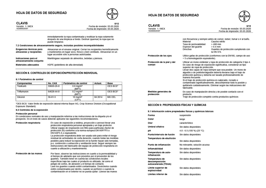 CLAVIS (TIODICARB+TRIFLUMURON) - 1L
