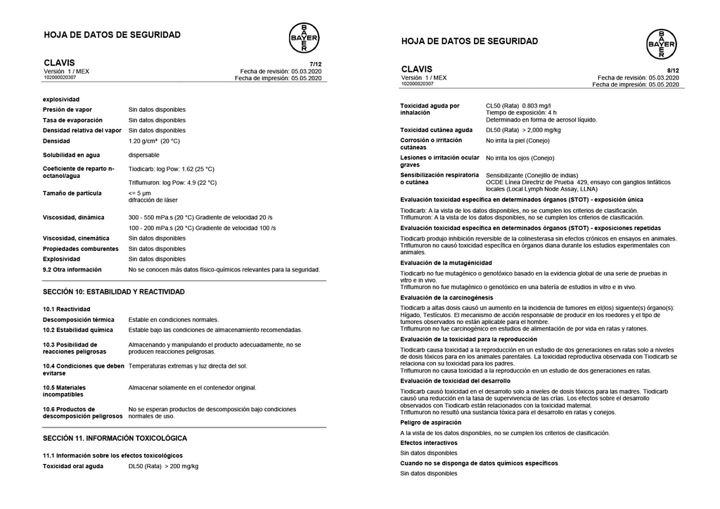 CLAVIS (TIODICARB+TRIFLUMURON) - 1L