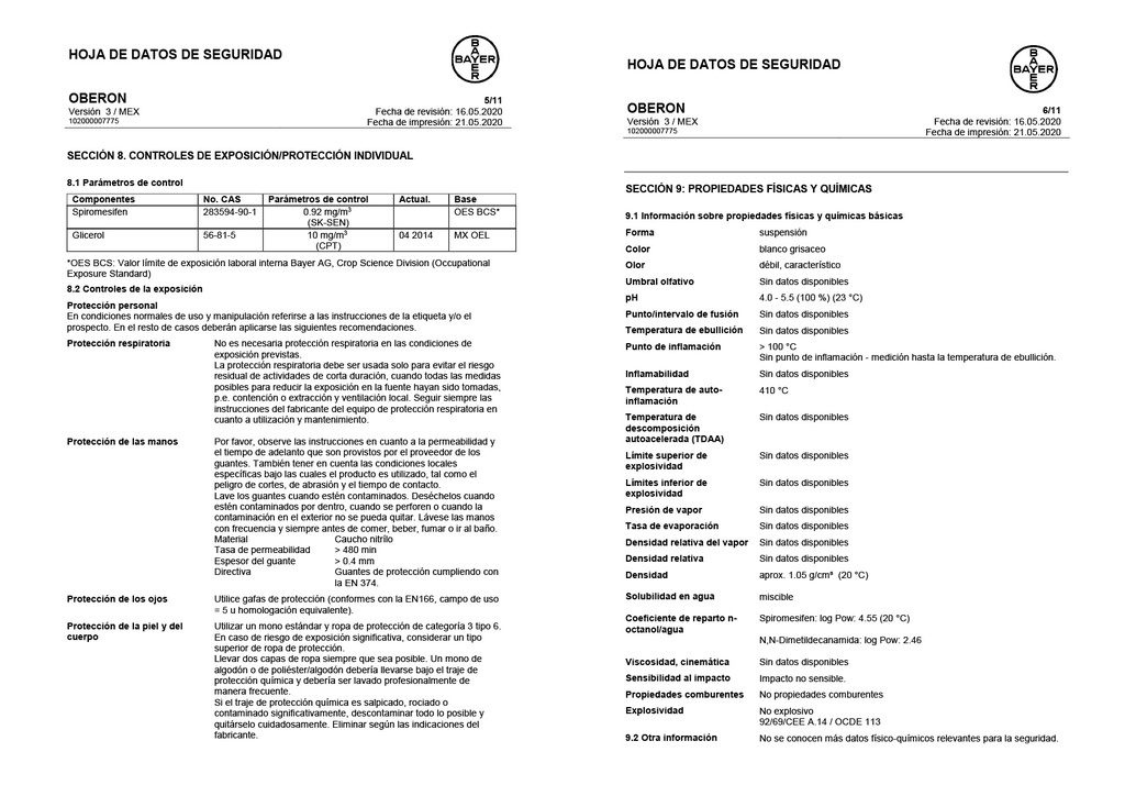OBERON (ESPIROMESIFEN) - 1L