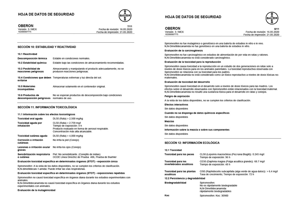 OBERON (ESPIROMESIFEN) - 1L