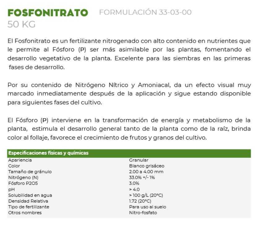 FOSFONITRATO "SACRIFICIO" - SACO 50 KG